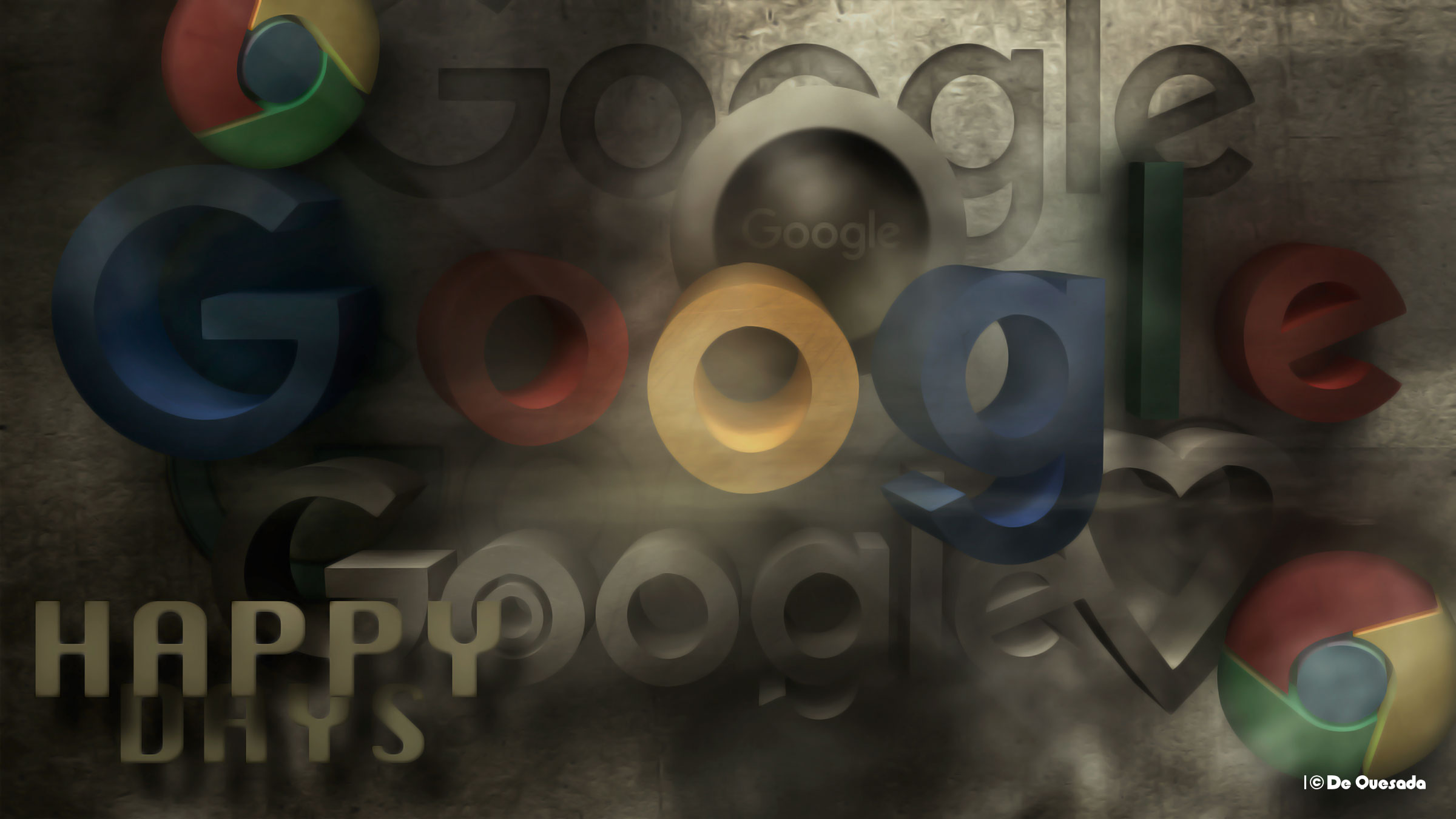 Colourful google 3d logo - Japan